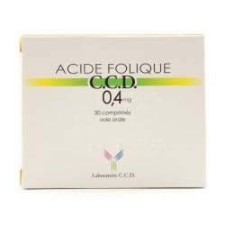 Acide folique CCD 0,4 mg 30 comprimés