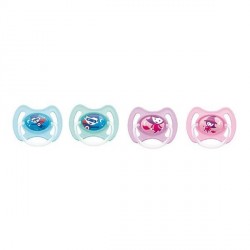 Mam Sucette Anatomique nuit en silicone 18 Mois Lot de 2 sucettes