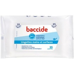 Baccide lingettes mains et surfaces - Boite de 35